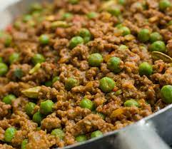 Lamb keema , peas with 2 Roti